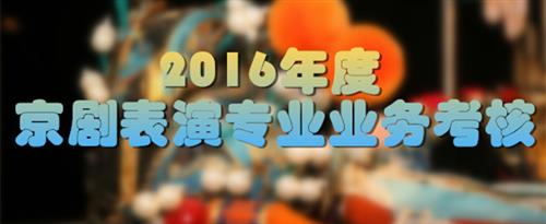 大胸美女插BB视频国家京剧院2016年度京剧表演专业业务考...